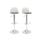 Gruppo di 2 sgabelli da bar design colore bianco e nero STEEVY