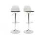 Gruppo di 2 sgabelli da bar design colore bianco e nero STEEVY