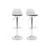 Gruppo di 2 sgabelli da bar design colore bianco e nero STEEVY