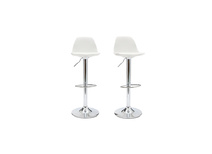  Gruppo di 2 sgabelli da bar design colore bianco STEEVY