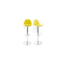 Gruppo di 2 sgabelli da bar design colore giallo STEEVY