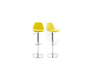 Gruppo di 2 sgabelli da bar design colore giallo STEEVY