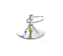 Gruppo di 2 sgabelli da bar design colore giallo STEEVY
