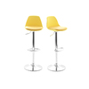 Gruppo di 2 sgabelli da bar design colore giallo STEEVY
