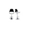 Gruppo di 2 sgabelli da bar design colore nero e bianco STEEVY