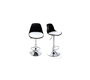 Gruppo di 2 sgabelli da bar design colore nero e bianco STEEVY