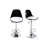 Gruppo di 2 sgabelli da bar design colore nero e bianco STEEVY