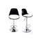 Gruppo di 2 sgabelli da bar design colore nero e bianco STEEVY