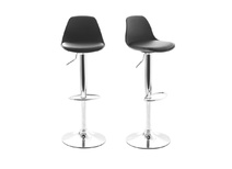 Gruppo di 2 sgabelli da bar design colore nero STEEVY