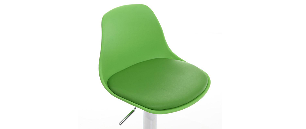 Gruppo di 2 sgabelli da bar design colore verde STEEVY