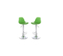 Gruppo di 2 sgabelli da bar design colore verde STEEVY