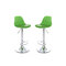 Gruppo di 2 sgabelli da bar design colore verde STEEVY