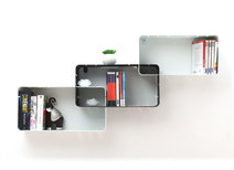 Gruppo di 3 mensole design bianche e nere modulabili KLIXO