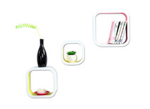Gruppo di 3 mensole design bicolori NEW POP