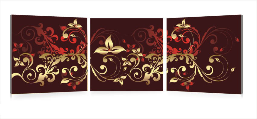 Gruppo di 3 quadri design ARABESQUES image 1