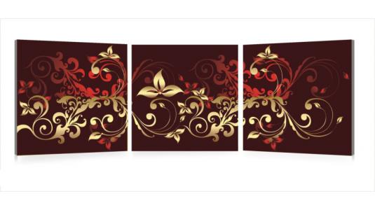 Gruppo di 3 quadri design ARABESQUES image 1
