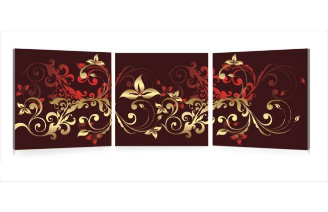 Gruppo di 3 quadri design ARABESQUES