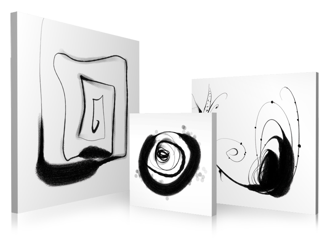 Gruppo di 3 quadri design GRAPHIC