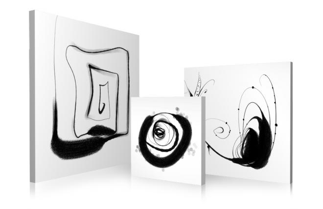 Gruppo di 3 quadri design GRAPHIC