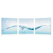 Gruppo di 3 quadri design WATER image pub1