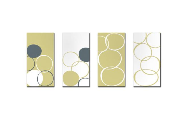Gruppo di 4 quadri design BUBBLES