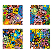 Gruppo di 4 quadri design FULL FLOWERS image pub1