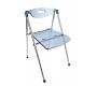 Gruppo di 4 sedia pieghevoli design JULIE - blu trasparente