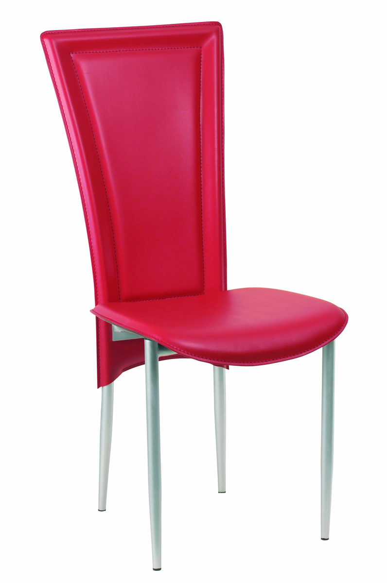 gruppo di 4 sedie da cucina design kylie rosse miliboo