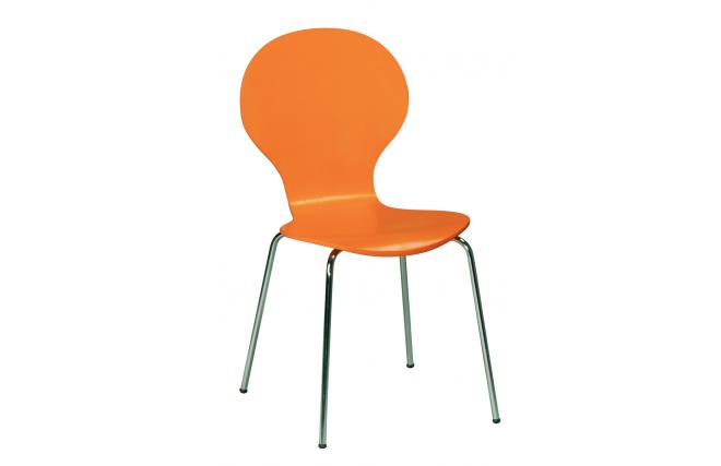 Gruppo di 4 sedie da cucina / sala da pranzo arancio Abigail