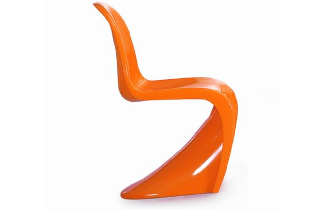 Gruppo di 4 sedie design arancione Jackson