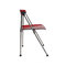 Gruppo di 4 sedie pieghevoli rosse design Juile
