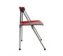 Gruppo di 4 sedie pieghevoli rosse design Juile
