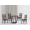 Gruppo di due sedie color  weng&eacute; in rovere CATHY