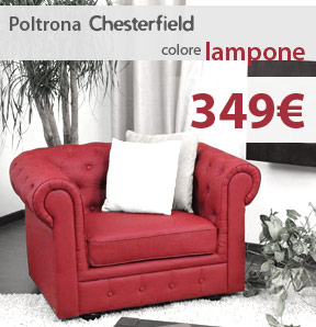 promozioni del momento : Poltrona  Chesterfield colore lampone