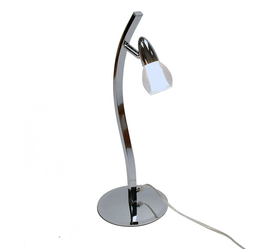 Lampada da scrivania/da tavolino ARTICA metallo satinato/vetro