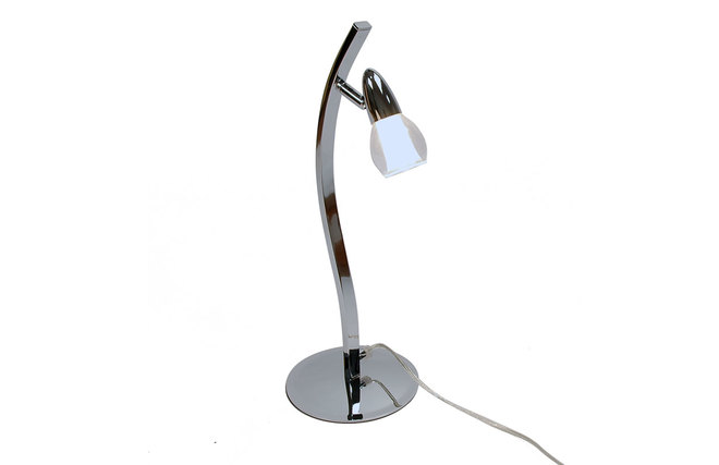 Lampada da scrivania/da tavolino ARTICA metallo satinato/vetro