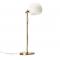Lampada da tavolino YUPI inox/vetro bianco