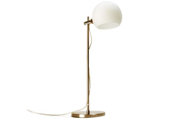 Lampada da tavolino YUPI inox/vetro bianco