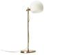 Lampada da tavolino YUPI inox/vetro bianco