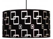 Lampada sospensione velluto nero ALOA