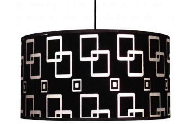 Lampada sospensione velluto nero ALOA