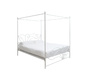 Letto a baldacchino bianco matrimoniale  VENEZIA