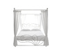 Letto a baldacchino bianco matrimoniale  VENEZIA