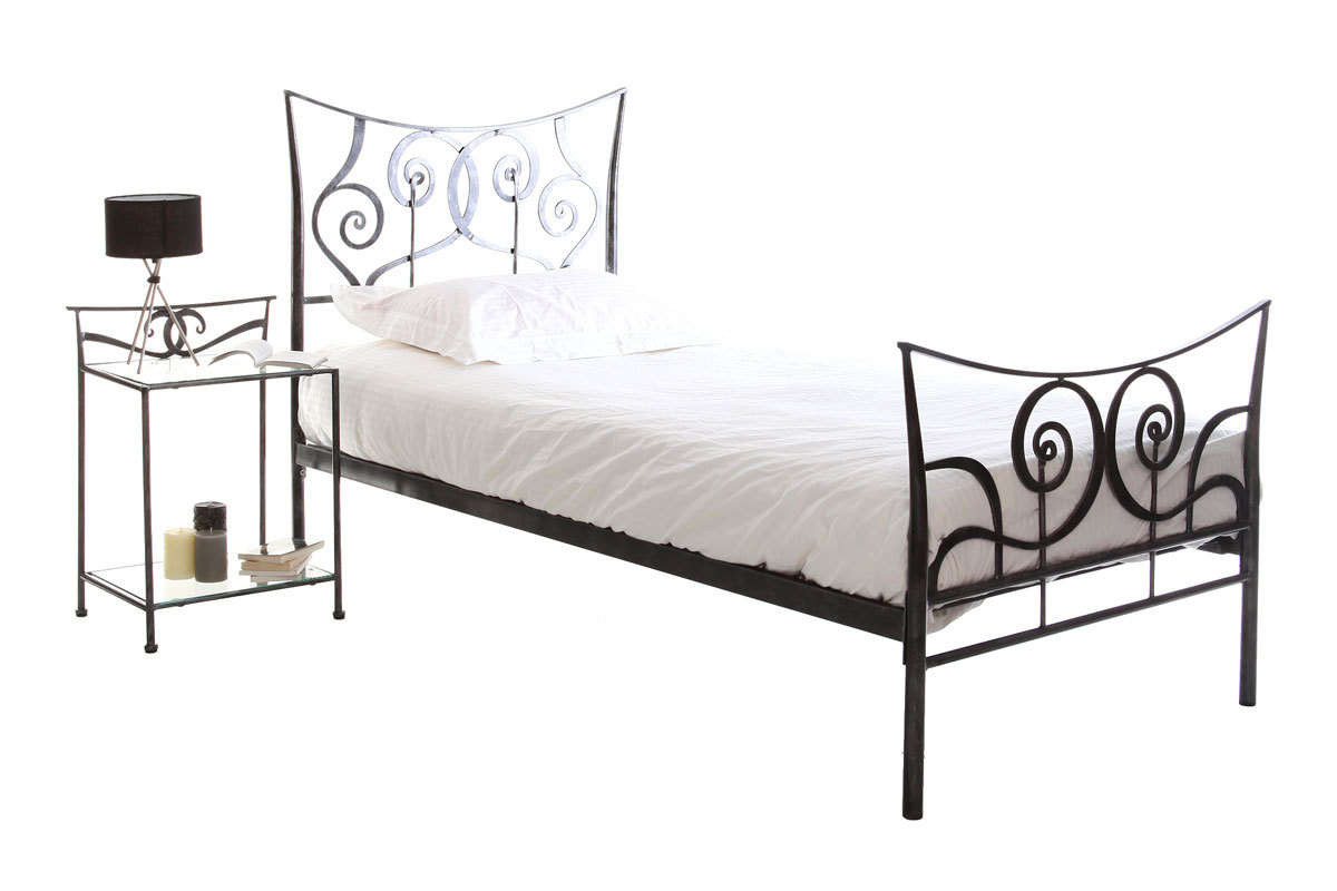 Letto barocco nero  90x190 NEW VENEZIA