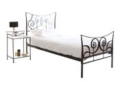 Letto barocco nero  90x190 NEW VENEZIA