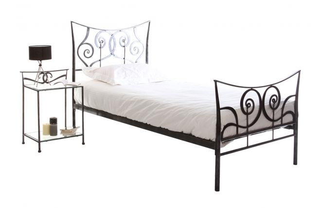 Letto barocco nero  90x190 NEW VENEZIA