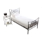 Letto barocco nero  90x190 NEW VENEZIA