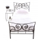 Letto barocco nero  90x190 NEW VENEZIA