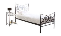 Letto barocco nero  90x190 NEW VENEZIA