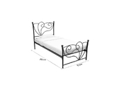 Letto barocco nero 90x190 VENEZIA